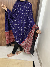 Bandhani Ajrakh Purple Cotton Dupatta