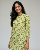 Sakti Green Cotton Short Top Kurti