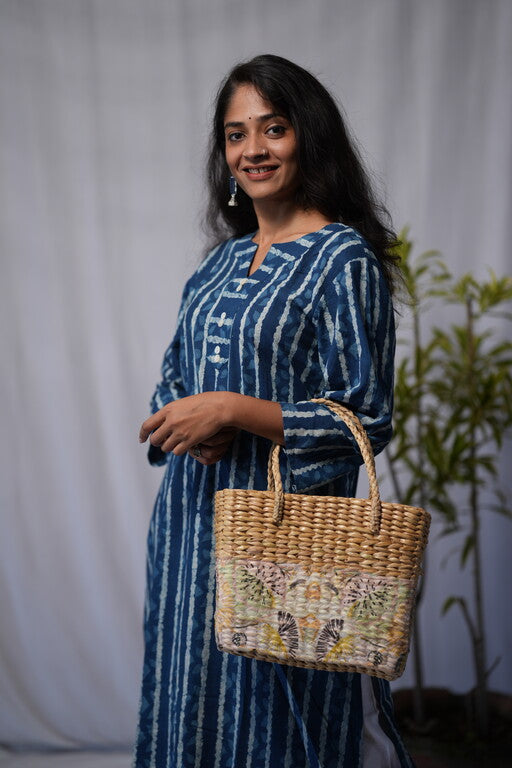 Bhumi Indigo Cotton Straight Kurta