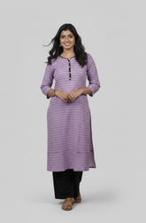 Ayesha Cotton Purple Straight Kurta