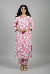 Kaniska Pink Cotton Coord Set