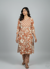 Dhani Brown Cotton Coord Set