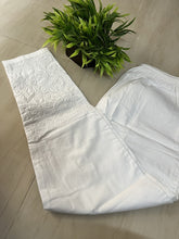 Stretchable White Non-Transparent Lucknowi Pant