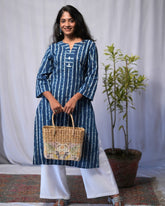 Bhumi Indigo Cotton Straight Kurta