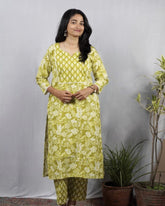 Dhani Green Cotton Coord Set