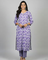 Veda Purple Cotton Coord Set