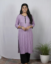 cotton purple straight kurta