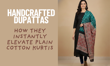 Handcrafted dupattas for women: how they elevate plain solid kurtis