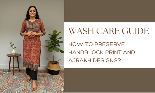 Wash Care Guide for Handcrafted Kurti for Women : Preserve Handblock and Ajrakh Designs