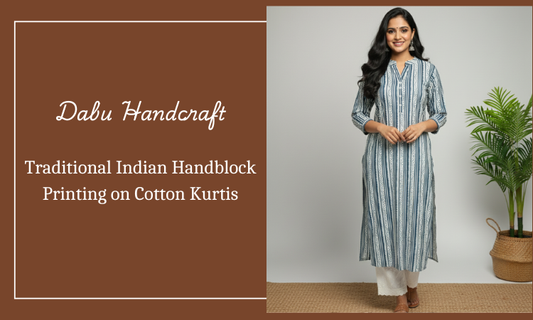 Dabu handblock printed cotton kurtis showcasing traditional Indian craftsmanship, natural dyes, and intricate resist-print patterns