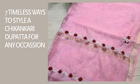 How to style chikankari dupatta for women