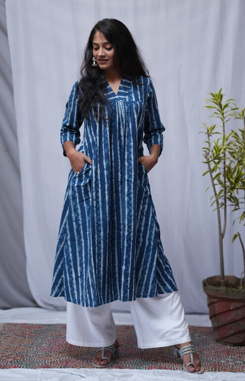 Akira Indigo Cotton Aline Kurta