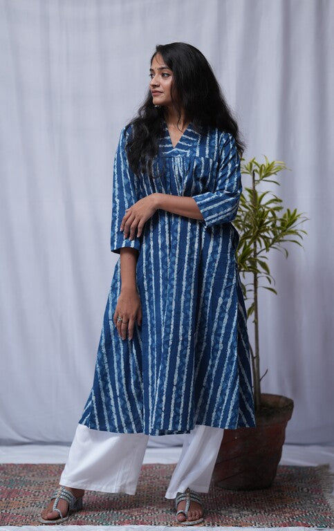 Akira Indigo Cotton Aline Kurta