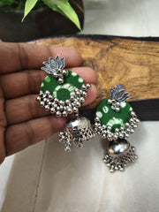 Lyla Green Fabric Earrings