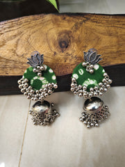 Lyla Green Fabric Earrings