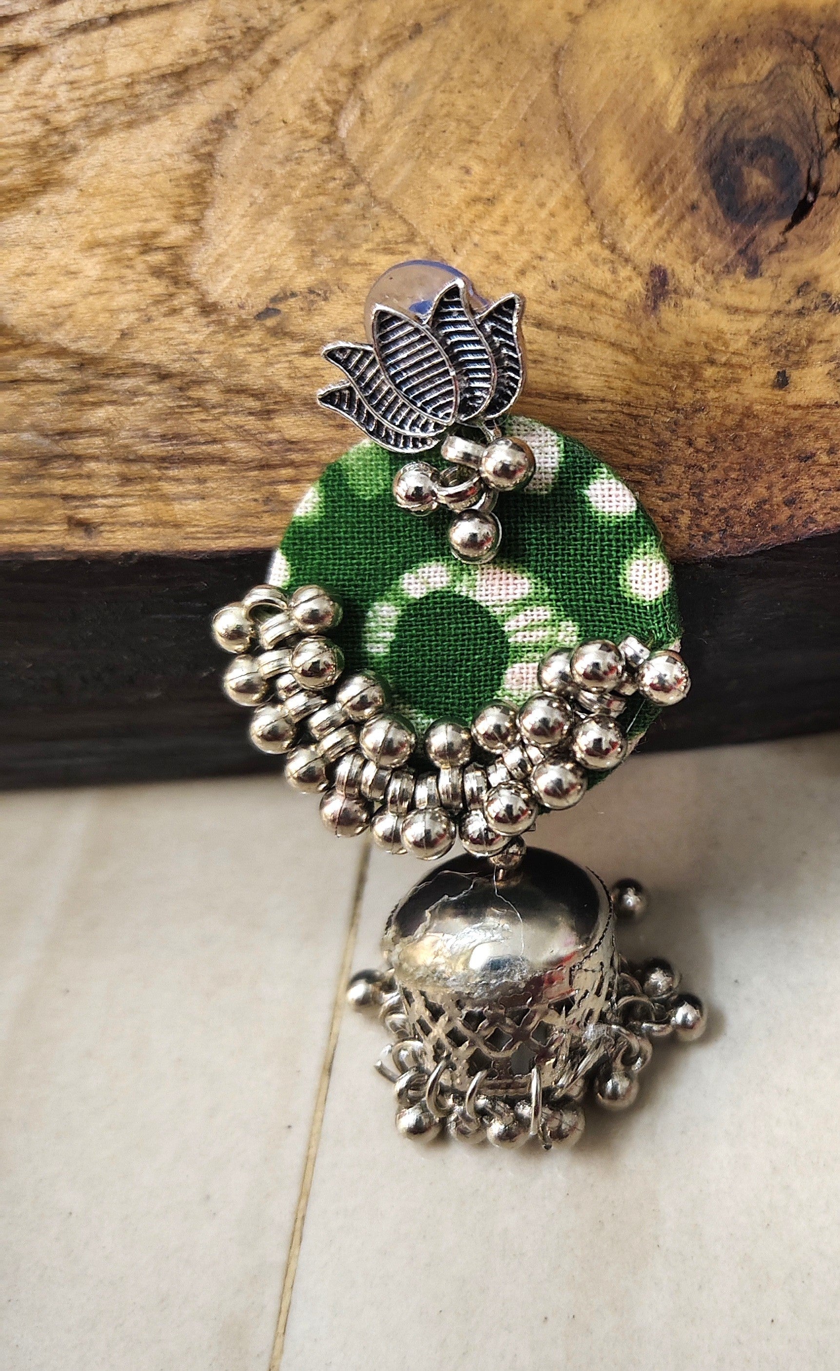Lyla Green Fabric Earrings