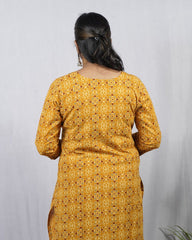 Geet Yellow Cotton Coord Set