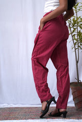 Katha Maroon Relaxed Pants
