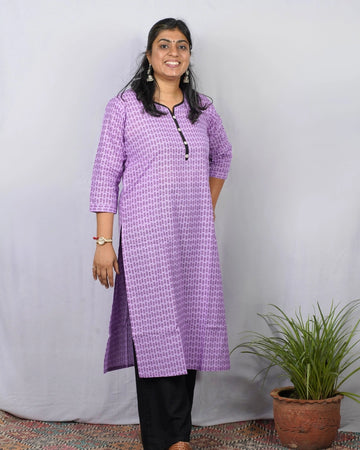 Ayesha Cotton Purple Straight Kurta