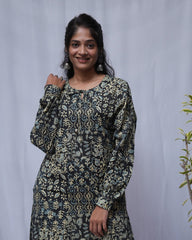 Zara Cotton Black Straight Kurta