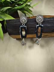 Gia Black Mirror Work Earrings