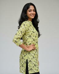 Sakti Green Cotton Short Top Kurti