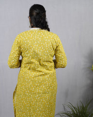 Padma Yellow Cotton Coord Set