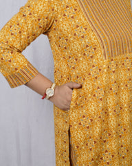 Geet Yellow Cotton Coord Set