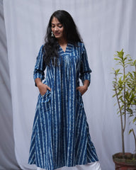 Akira Indigo Cotton Aline Kurta