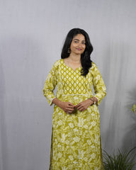 Dhani Green Cotton Coord Set