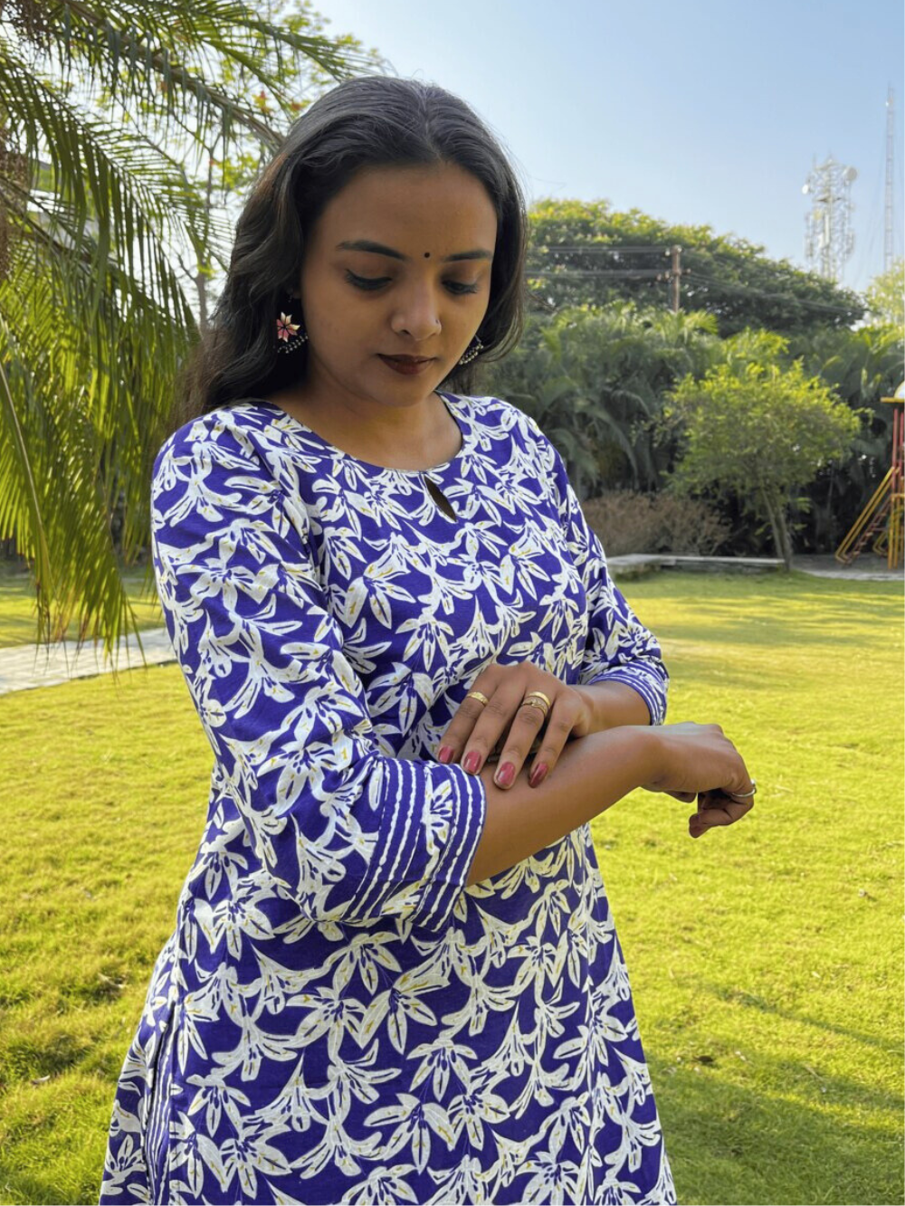Veda Purple Cotton Coord Set