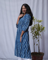 Akira Indigo Cotton Aline Kurta