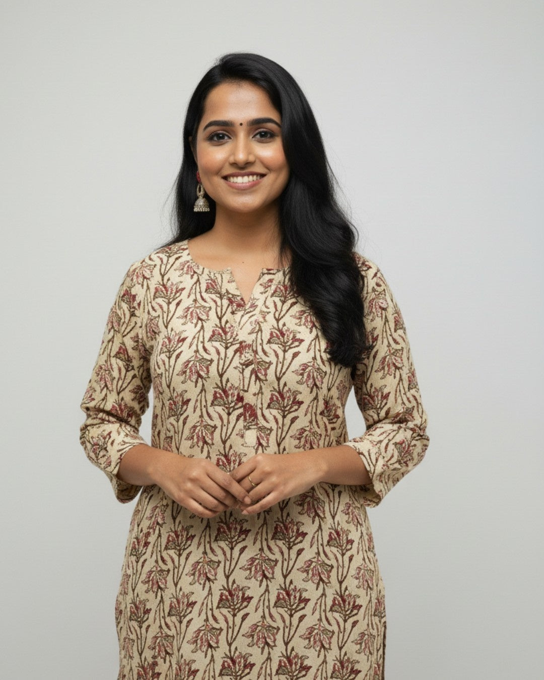 maroon cotton straight kurta     