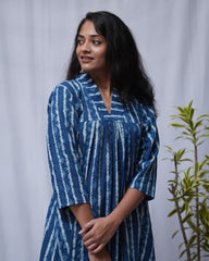 Akira Indigo Cotton Aline Kurta