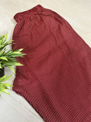 Katha Maroon Relaxed Pants