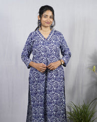 Isha Blue Cotton Coord Set