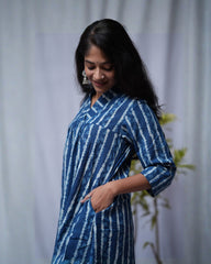 Akira Indigo Cotton Aline Kurta