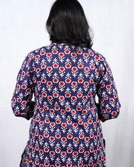 Krina Blue Cotton Coord Set