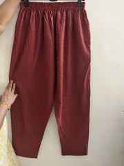 Katha Maroon Relaxed Pants