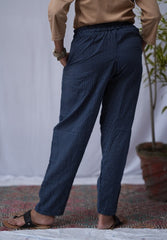 Katha Navy Blue Relaxed Pants