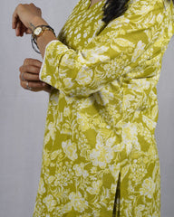 Dhani Green Cotton Coord Set