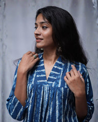 Akira Indigo Cotton Aline Kurta