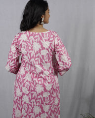 Kaniska Pink Cotton Coord Set