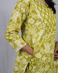 Dhani Green Cotton Coord Set