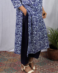 Isha Blue Cotton Coord Set