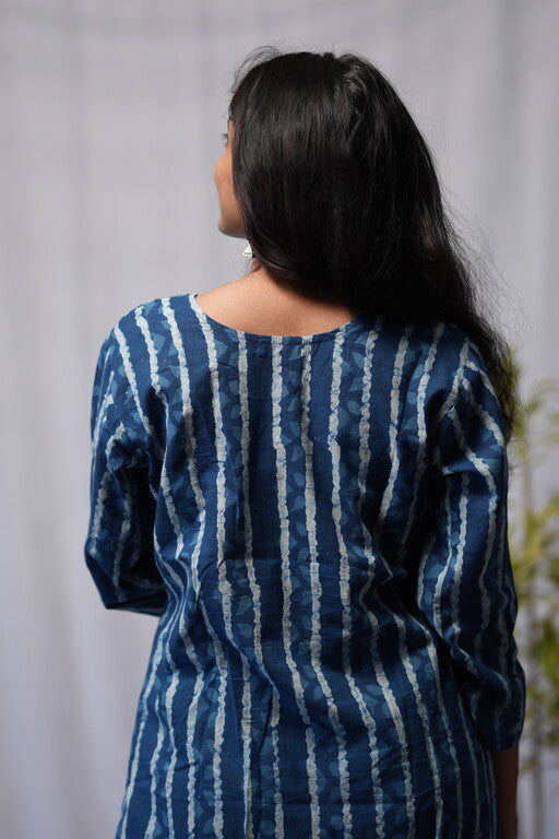 Bhumi Indigo Cotton Straight Kurta