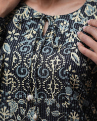 Zara Cotton Black Straight Kurta