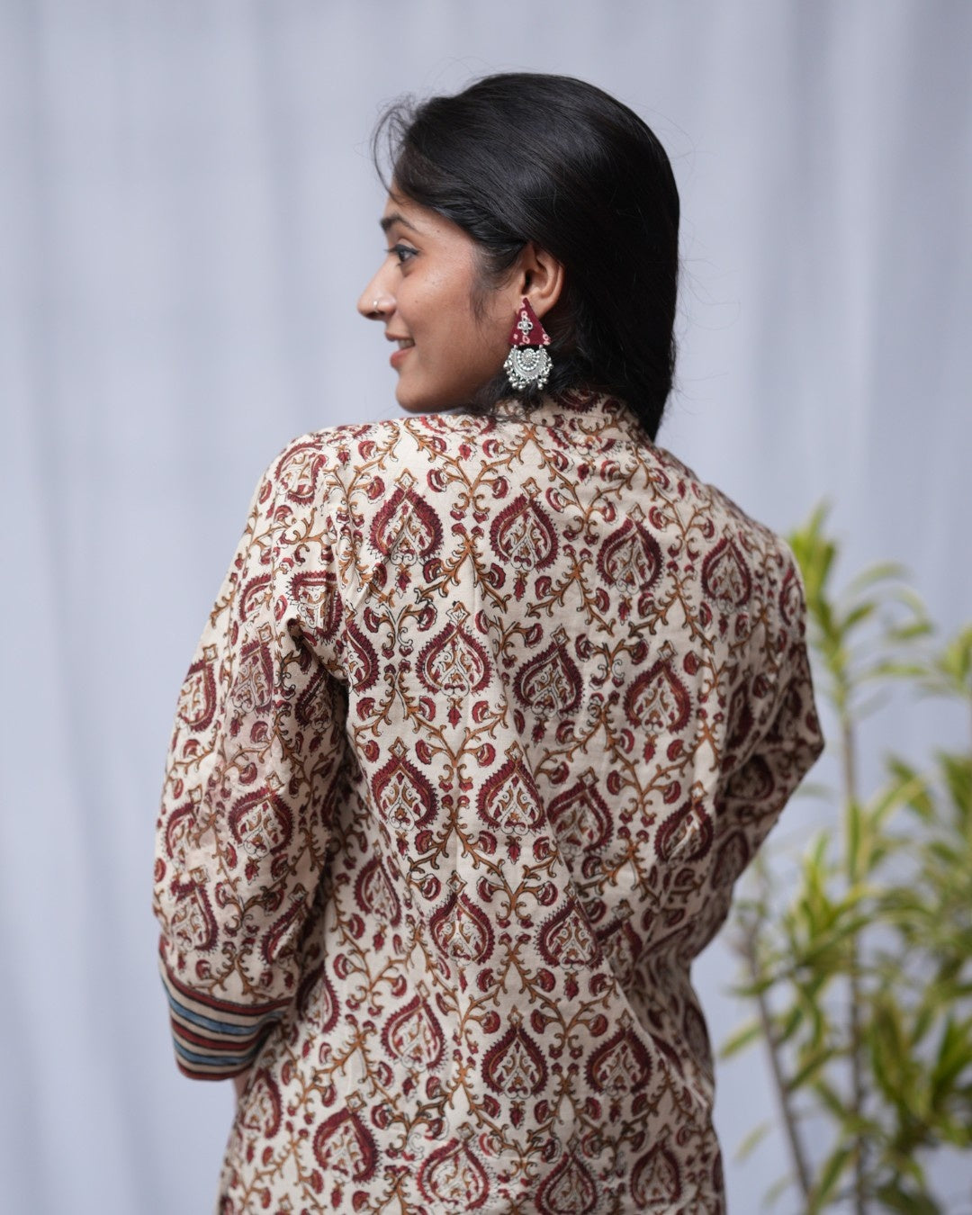 bagru cotton straight kurta     