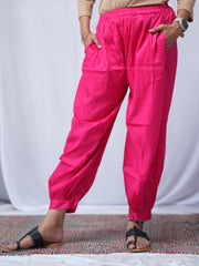 Afghani Pink Cotton Silk Pant