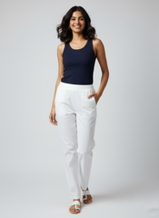 Kesha White Cotton Pant